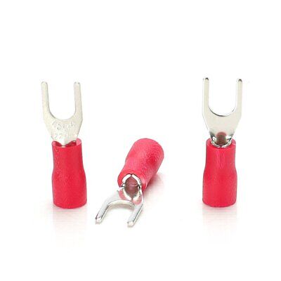 Kit 10 Pezzi Terminale Capocorda a U (Colore Rosso) preisolati <ul><li>Kit