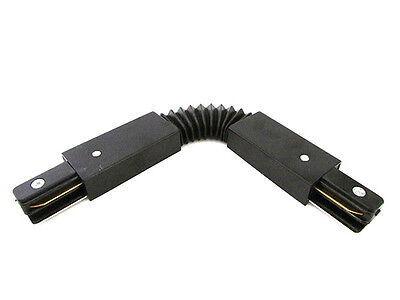 Giunto Connettore Curva Flessibile Per Binario Mono Fase Colore Nero Doppio Test