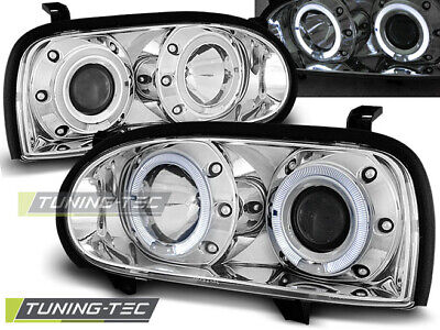 HEADLIGHTS ANGEL EYES CHROME fits GOLF 3 09.91-08.97