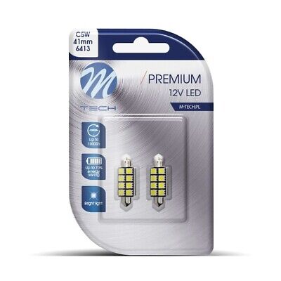 Blister 2x LED L327 C5W 41mm 8xSMD5050 radiatore CANBUS bianco