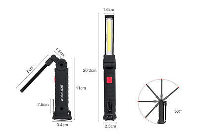 Lampada Led Cob Officina Torcia Modello Eco Small 20.3X3.5cm Ricaricabile Piegh