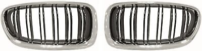 Calandra griglia TUNING Serie5 F10 F11 07/2013-2017 LCI cromata nera lucida