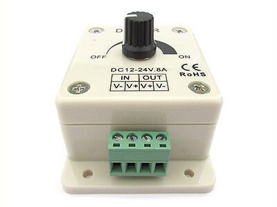 Led Dimmer Segnale PWM Con Rotella Per Striscia Bobina Luci Led 12V 24V 8A 1 ch