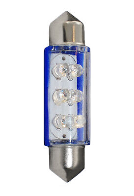 Lampada Led Diodo LED L046 C5W 41mm 6LED 3mm blu