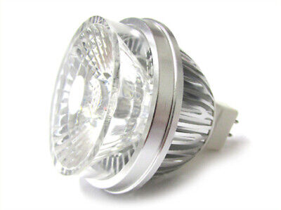 Lampada Faretto LED Dicroica MR16 GU5.3 COB 5W Bianco Freddo 12V Con Lente