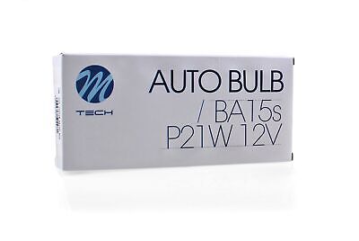 LOTTO DI 10 PEZZI Lampada M-TECH BA15s 12V 21W S25 ROSSO