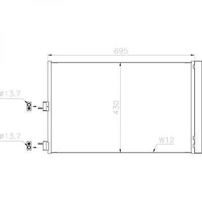 Condensatore clima ClasseA W176CLA GLA AMG A0995001054