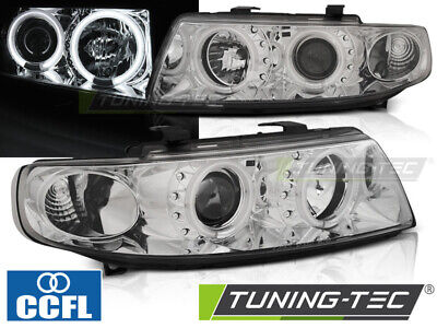 HEADLIGHTS ANGEL EYES CCFL CHROME fits LEON / TOLEDO 04.99-08.04