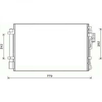 Condensatore clima SORENTO 10- 695x425x13 con essiccatore 2.4 128 KW