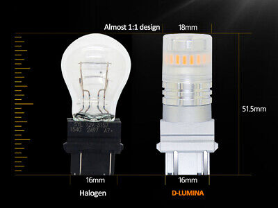 Lampada Led T25 3157 3156 Canbus Arancione Ambra 12V No Polarita IP67