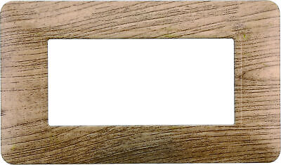 ETTROIT Placca Plastica Serie Solar 4P Colore Legno Chiaro Compatibile Con