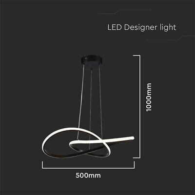 Lampadario LED a Sospensione 20W 2540lm Design Moderno Doppi Anelli Incrociati