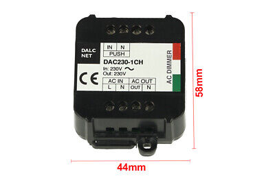 Dalcnet DAC-230-1CH Triac AC Dimmer Taglio Di Fase Con Pulsante N.O. Memoria 22