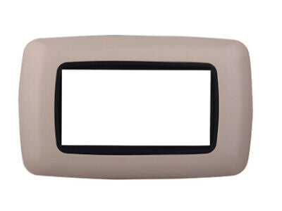 ETTROIT Placca Plastica Bombata Serie Space 4P Colore Sabbia Compatibile Con