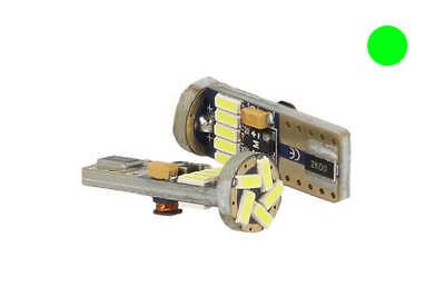 Lampadina Led Canbus T10 W5W 15 Smd 4014 Verde No Errore Check Luci 12V