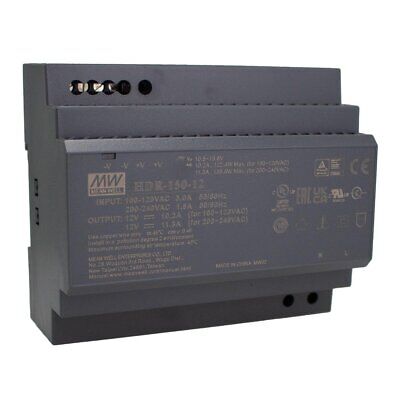 <p>MeanWell HDR-150-12 Alimentatore Guida DIN 150W 12V 12,5A Input 220V e