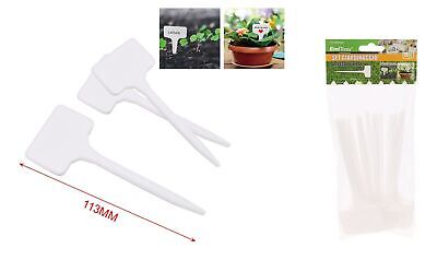 20 Pezzi Eticchette Targhette per Piante Fiori Da Giardino 113mm Bianco