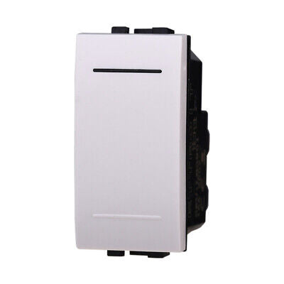 ETTROIT Interruttore 1P 16A Unipolare Colore Bianco Compatibile Con Bticino