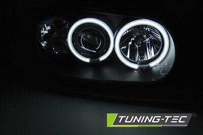 Coppia Fari Fanali Anteriori Tuning GOLF IV 4 1997-2003 ANGEL EYES CCFL Nero