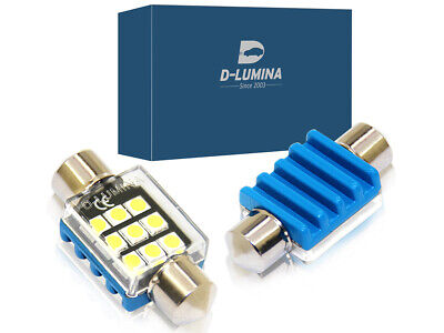 4 Lampada Led T11 Canbus 36mm 12V 2W Effettivo Con 6 Smd 3030 Bianco 6000K No