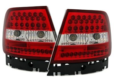 Coppia Fari Fanali Tuning LED Luci Posteriori A4 B5 Rosso e Bianco