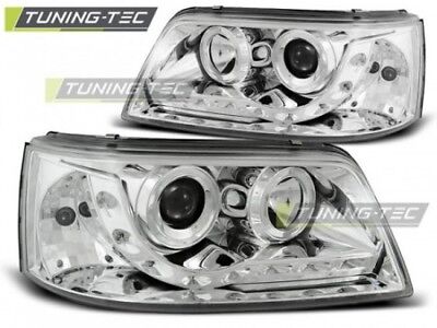 Coppia Fari Fanali Anteriori  Tuning T5 04.03-08.09 DAYLIGHT LED DAYLINE Cromato