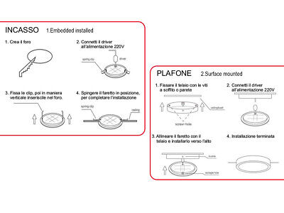 Faretto Led Da Incasso Rotondo 12W 1200LM Caldo 3000K Diametro 145mm Montaggio