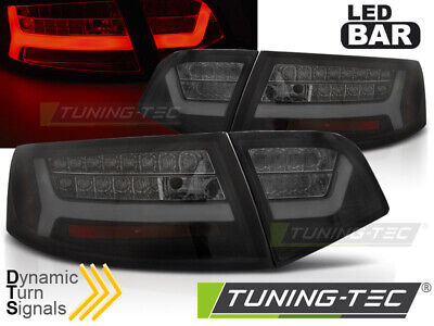 FANALI POSTERIORI A BARRA A LED FUMO NERO SEQ per A6 08-11 SEDAN