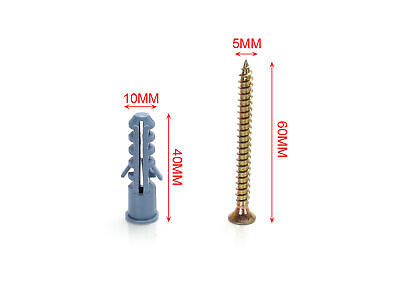 Kit 4 pcs Tasselli &Oslash;10x40mm Con Viti 5x60mm <ul><li>Sonda