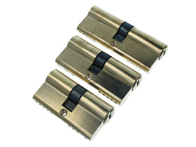 Cilindro Serratura 60mm In Ottone Con 3 Chiavi Per Porte <ul><li>Doppio