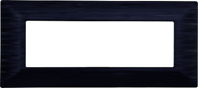 ETTROIT Placca Plastica Serie Solar 6P Colore Nero Satinato Compatibile Con