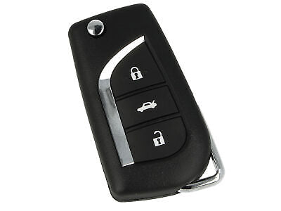 Guscio Chiave Telecomando 3 Tasti Con Lama TOY43 Batteria Su Circuito Senza Tra