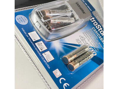 Kit Caricabatterie Caricatore Con 4 Pile Stilo AAA Ricaricabile Ni-Cd Ni-M