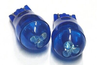 Coppia 2 Lampade Led T10 Con 3 F3 Colore Blu Blue 12V 0,2W <p> Attacco:T10 W5W