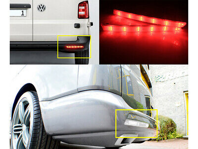 Coppia rifrangenti Fanali Posteriori Led Trasparente Rosso Bianco T5 Transporter