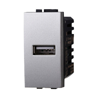 ETTROIT Modulo Presa Caricatore USB 5V 2,1A Colore GRIGIO Compatibile Con