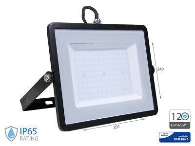 Faro Led Flood Slim Alta Luminosita 120lm/W 100W 12000lm Neutro 4000K Carcassa