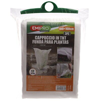 3 Pezzi Cappuccio Protettivo per Piante Materiale TNT 17g/m&sup2; 100X160cm
