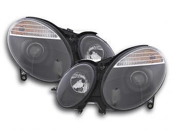 Coppia Fari Fanali Anteriori Tuning classe E W211 02-06 nero