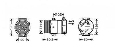COMPRESSORE RENAU COMPATIBILE CON RENAULT ESPACE IV 11/2002