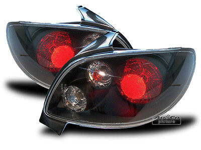 Coppia fari fanali posteriori TUNING 206 98-05 3/5 pt NERI (NO CC)