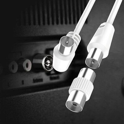 Cavo Coassiale Antenna TV con Connettore ad Angolo Retto Maschio Adattatore