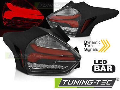 FOCUS 3 15-18 HATCHBACK BLACK RED SEQ LED