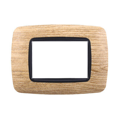 ETTROIT Placca Plastica Bombata Serie Space 3P Colore Legno Chiaro Compatibile