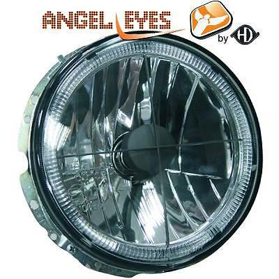 Coppia Fari Fanali Anteriori Tuning GOLF I 74-83 e Cabrio 74-93 neri angel eyes