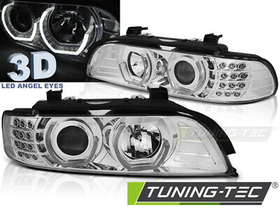 HEADLIGHTS ANGEL EYES 3D CHROME fits E39 09.95-06.03