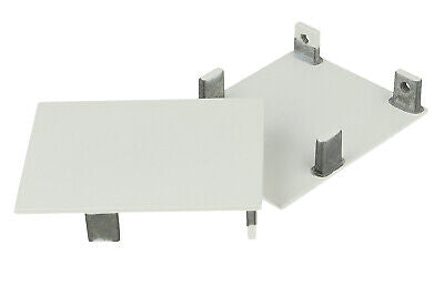 Coppia Tappi Coperture Termine Colore Bianco Per Chiusure Profilo Alluminio BA5