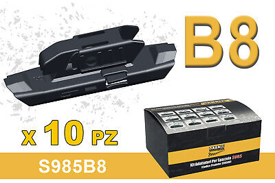 Kit 10 Attacchi B8 Per Spazzole Tergicristallo Carall S985 Flat e T191 Ibrida D