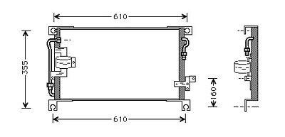 Condensatore clima L200 06-10 448x498 2.5TD 4WD M +/-AC con essiccato