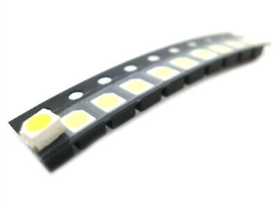 10 PZ Led SMD 3528 Bianco Freddo 3.2-3.4V 6000K 0,06W 20mA <p